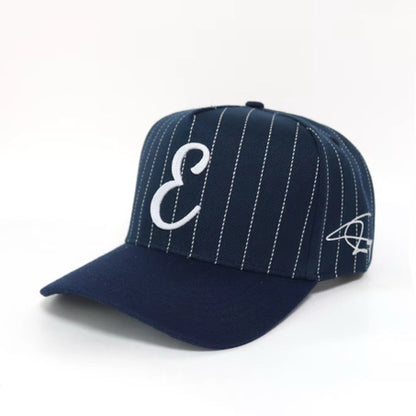 Signature “E” Navy Blue Pinstripe