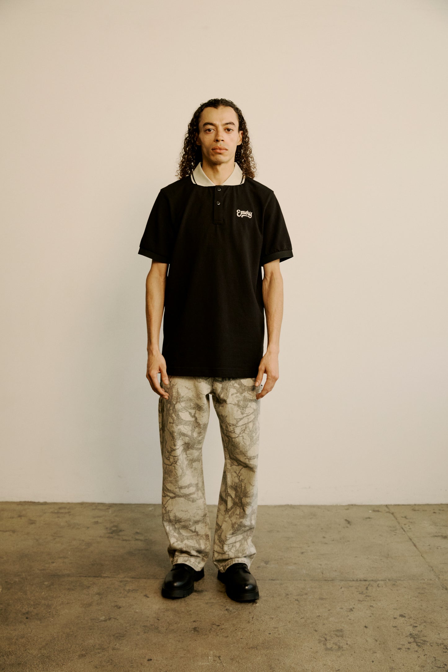 Emery Apex Polo Black & Tan