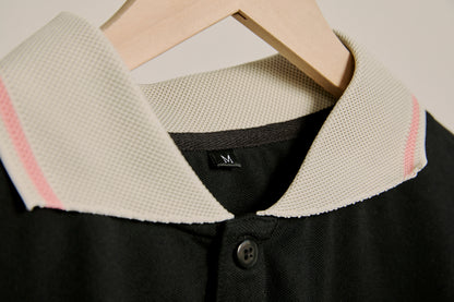 Emery Apex Polo Black & Pink