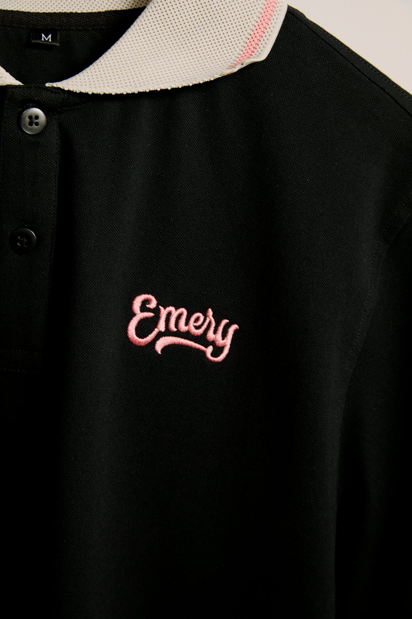 Emery Apex Polo Black & Pink