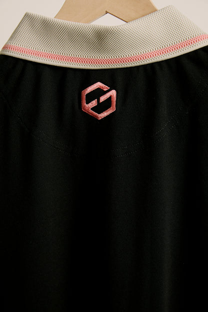 Emery Apex Polo Black & Pink